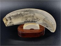 Michael Scott scrimshawed fossilized whales tooth