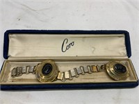Vintage Coro Cameo Bracelet & Locket