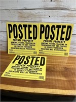 3 PRIVATE PROPERTY SIGNS