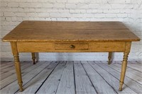 Canadiana Two Board Pine Harvest Table