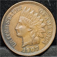 1907 Indian Head Cent, High Grade
