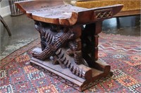 Carved African Footstool