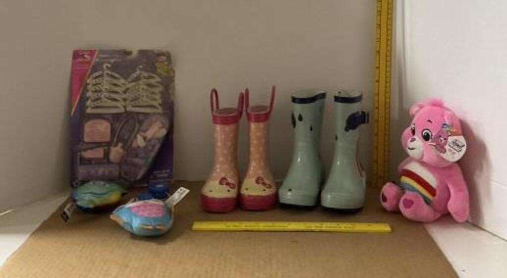 Size 5 & 5 - 6 Child’s Rain Boots, Care Bear,