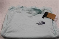 North Face Light Blue Long Sleeve Shirt size s