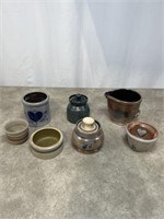 Pottery bowls and containers