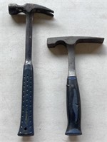 Estwing framing hammer and a brick hammer