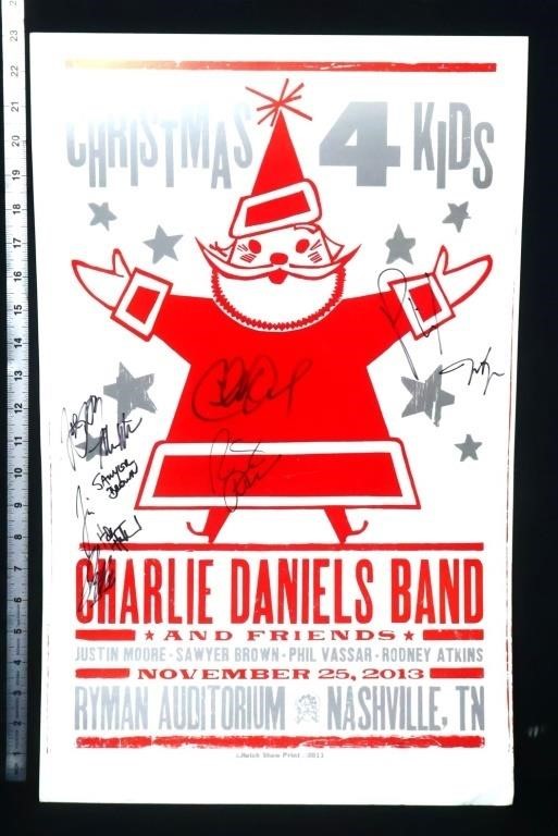 14x23 signed 2013 Christmas 4 Kids poster