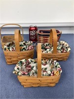 5 Small Longaberger Baskets