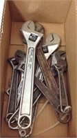 Group of various sized crescent wrenches
