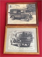(2) Framed Photos of Delivery Trucks