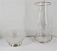 Glass Candle Globe and Bowl