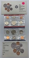 1992 US Mint Uncirculated Coin Set, 10 Coins,