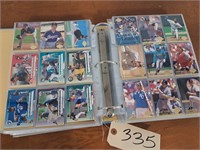 Binder of 1992 Fleer baseball cards