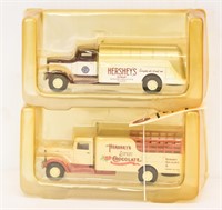 (2) Miniature Hershey Chocolate Trucks in Plastic
