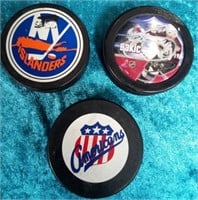 11 - 3 NHL HOCKEY PUCKS (A62)