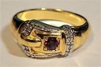 11 - COSTUME JEWELRY BUCKLE RING (B29)