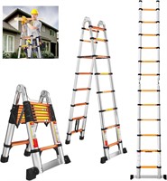 EvaStar 16.5FT Ladder  Aluminum  Orange