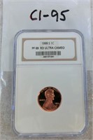 C1-95  1999 S PF RD-69 Ultra Cameo Lincoln penny