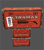 (3) BOXES (60) ROUNDS ULTAMAX 38-55 AMMUNITION