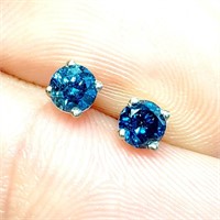 $1400 14K  2 Fancy Diamond(0.38ct) Earrings