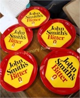 5 JOHN SMITH'S BITTER METAL TRAYS