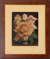 Irene Klestova "Yellow Rose" Oil on Panel