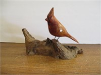 John Cowden Gatlinburg, Tn Wood Carved Cardinal