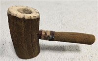 Vintage handmade antler pipe