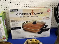 NEW COPPER CHEF ELECTRIC SKILLET IN BOX