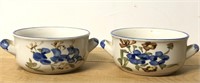 (2) Vintage Chikiang Double Handled Soup Bowls