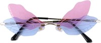 KESYOO Dragonfly Rimless Sunglasses (Black)