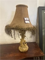 Small tan lamp