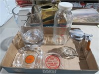 COLL OF ADVERTISMENT ASH TRAYS, JUICE BOTTLE MISC
