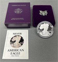 1988-S Proof American Silver Eagle w/ Case & COA