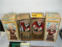 2 CHARLIE WEAVER BARTENDER TOYS WITH BOXES