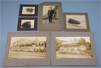 (6) Street Car & Train Cabinet Card Photos