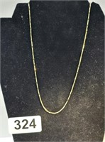 14K Yellow Gold 18" Long Box Chain 4.56 grams