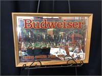 Budweiser Mirror Clock 19.5" x 13.5"
