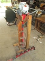 ice auger, stand, two augers
