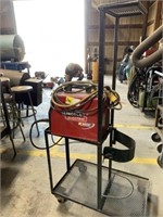 LINCOLN ELECTRIC 110 WIRE FEED WELDER & CART