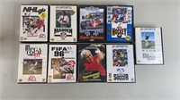 9pc Sega Genesis Sports Videogames w/ CIB