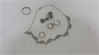 Danecraft Sterling  Necklace,earings, And 4