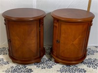 Pair Of Matching Mahogany Finished Lamp Tables
