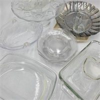Lot of Vintage Kitchen Glass w/ Cake Stand