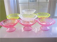 8 Plastic Candy Dishes 4" T x 9" Dia
