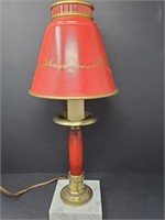 Metal Tole Lamp Marble Base