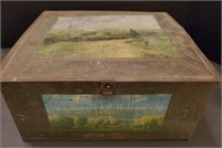 Vintage Tin Biscuit Box