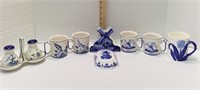 Delft Blue & White Hand Painted Items from Holland