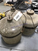 Set of 3 glass kerosene fuel jars