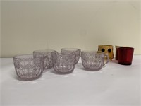 Purple glass mug lot